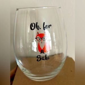 For Fox Sake Wine Glass